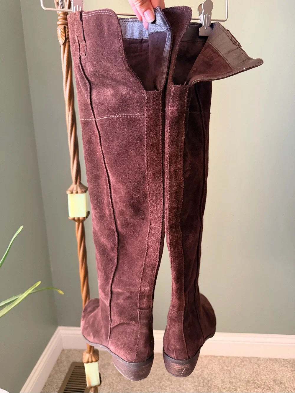 Sam Edelman Brown Suede Over the Knee Tall Boots Size 8 Riding Western
